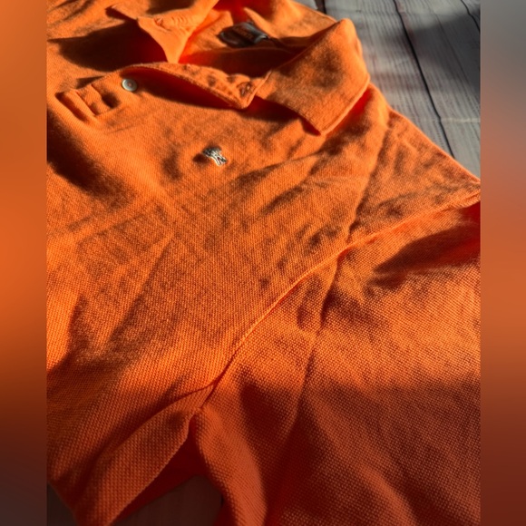 Mens Lacoste Neon Orange Polo - Picture 4 of 5